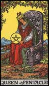 金貨の女王（ペンタクルのクイーン）